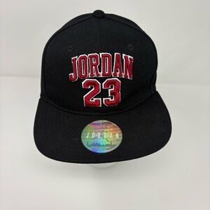 Nike Jordan Pro Cap Jumpman Snapback Hat Black Jumpman Youth (8- 20)